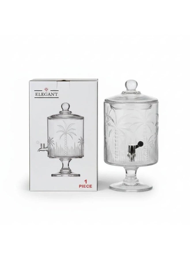 Elegant JAC glass juice dispenser Clear Round 4.5 liters - Image 3